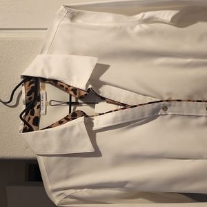 Calvin Klein white button down shirt